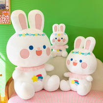Cute Rainbow Rabbit Plush Toy Rabbit Rag Doll Girl Sleeping Pillow Birthday Gift Home Decoration