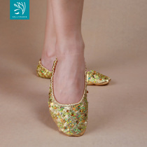 Dancer New Belly Dance Shoes Soft Sole Dance Shoes Practice Shoes Large and Small Sequined Flat Shoes