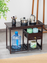 Mobile side table tea cart solid wood living room household small coffee table sofa side cabinet minimalist mini corner table wheeled trolley
