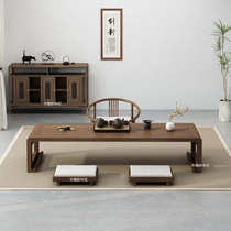 Hibiscus Japanese tatami tea table new Chinese style low table solid wood small tea table balcony bay window small tea table home kang table
