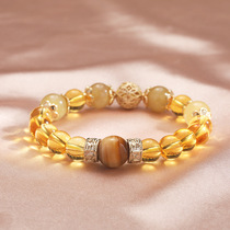 Lucky Little Overlord Blonde Crystal Citrine Lucky Crystal Bracelet Womens Niche Design Gift Hand Accessories