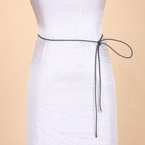 Korean style casual womens decorative waist rope skirt knotted leather waist chain student super thin