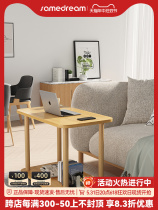 Side table movable coffee table living room household sofa trolley small table with wheels simple bedside storage rack side table