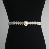 Japan FC pearl waist chain womens thin belt fashionable and simple summer with skirt shirt waist decoration suit waist