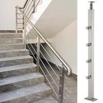Stainless steel stair handrail processing Villa indoor home platform column guardrail accessories laser handrail processing