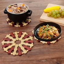 Vegetable mat insulation mat bamboo household table mat anti-scalding dining table coaster dining table mat bowl mat pot mat plate mat mat