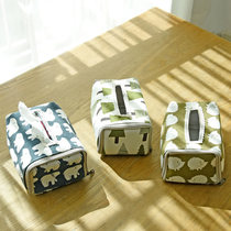 Multifunctional supply fabric cotton and linen desktop storage bag travel portable folding tissue box 0455