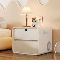 Smart bedside table cream style multi-functional fingerprint small cabinet simple storage cabinet bedside table light luxury and high-end feel
