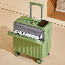 Douyin high-looking 18-inch front-opening suitcase for women small lightweight trolley boarding case for men 20-inch password travel suitcase