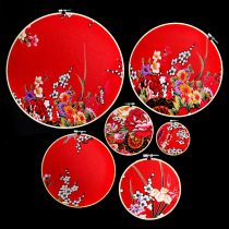 Direct selling wedding decoration supplies fabric printing round embroidery stretch wedding room Chinese style pendant fabric hoop embroidery hoop 1 set of 6