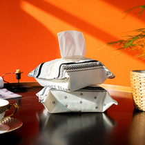 ins Nordic cotton and linen tissue box paper box hall home creative tissue bag small fresh car interior model room