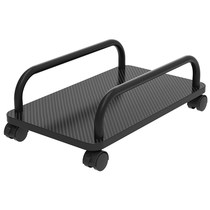 Desktop computer host bracket office removable chassis base with pulley storage rack widened storage tray