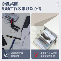 Deli desktop file cabinet 5-layer plastic drawer-type transparent file cabinet classification organizer storage cabinet file box