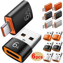 6pcs set USB To Type-C TypeC to USB OTG Converter mrcro US