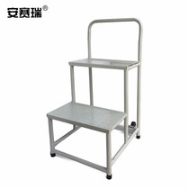 Anserei climbing ladder platform 0 6 meters above the ground two-step ladder warehouse supermarket warehouse logistics climbing car with pulleys