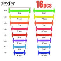 16pcs lot Silicone Elastic Shoelaces Special No Tie Shoelace