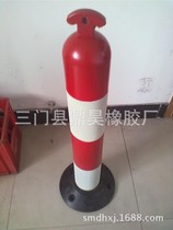 Rubber bullet column warning pile elastic column warning column native rubber column 90 elastic column road middle dividing pile