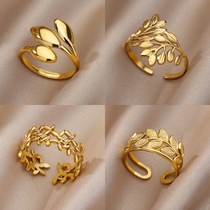 Stainless Steel Rings for Women Vintage Fashion Gold Color