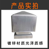 Square tube lotus shaped cover railing accessories plug column decorative seal cover fence column head wrought iron lotus column cap