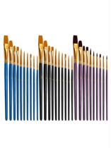 Amazon 10 Pearlescent Blue Oil Paint Brushes Beginner Art Painting Set Student Art Painting Watercolor Brush