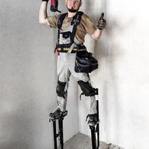 Mobile ladder tripod aluminum alloy stilt lift increased height walking indoor and outdoor climbing ladder ceiling aluminum alloy ladder