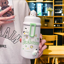 Sanrio Okana insulated cup portable portable student cute Kuromi food grade stainless steel water cup