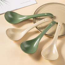 WBZ7 ceramic large spoon long handle household spoon large serving spoon for drinking porridge scooping porridge spoon tableware for eating noodles