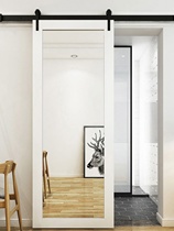 Mirror Barn Door Solid Wood Door Track Sliding Door Sliding Door Kitchen Door Folding Door Custom Interior Door with Lock