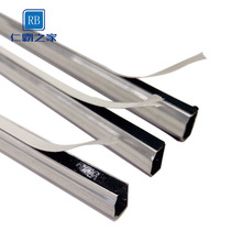 Renbas hollow glass aluminum strips with butyl tape are high-frequency welded and bright aluminum strips glass aluminum spacer strips package u