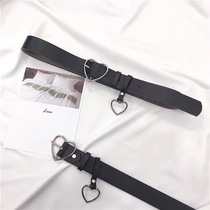 Korean style metal love ring belt for women simple and versatile decorative belt fashionable student jeans