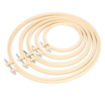 Embroidery stretcher cross stitch embroidery imitation bamboo stretcher handmade diy mini embroidery hoop adjustable plastic embroidery stretcher inner ring