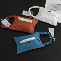New product of Zuoyi element Zaimei cloth car color pure tissue box home office tissue bag desktop tissue paper cover
