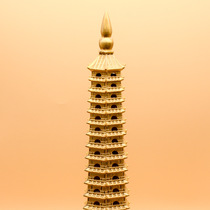 Wenchang Tower Pure Copper Ornaments 13 Thirteenth Floor Study Desktop Decoration Crafts Manufacturer One Piece Copper Tower