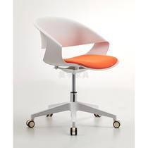 Warehouse white plastic office chair fashionable conference chair computer swivel chair staff chair ergonomic chair hollow back