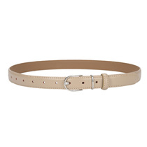 Japan FC womens jeans belt womens fashion white decoration Korean version with trousers belt cowhide belt womens Jane