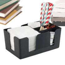 Black Bar Caddy Bar Caddy Napkin Holder 6 Compartment Bar