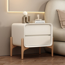 Solid wood bedside table 2024 new installation-free bedside table bedroom simple double-layer storage cabinet