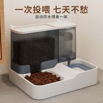 Cat water dispenser dog and cat food automatic feeder cat bowl and dog bowl supplies cat feeding and drinking water manufacturer