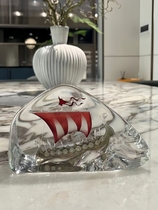 Maleras Swedish imported crystal glass sailing art ornaments creative desktop decoration business gifts