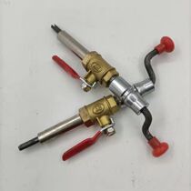 Stainless steel ultra-short inflating rod tire quick inflating rod truck tire inflating rod hand-operated inflating nozzle