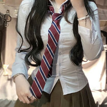 Fat MM large size temperament waist slimming shirt tops womens slim college style long-sleeved shirts for fat people to wear