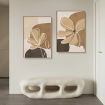 Wabi-sabi style entrance hall decorative painting sofa background wall floor-to-ceiling painting light luxury and high-end living room hanging painting