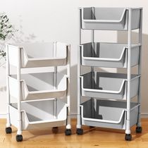 Mobile bathroom cosmetics trolley kitchen storage rack floor-standing multi-layer snack storage rack bedroom storage rack