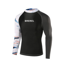BREREL new diving suit mens snorkeling suit sun protection quick-drying surf suit sports health hot spring long-sleeved swimming