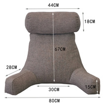 Compressed delivery triangle pillow cushion reading pillow with cylindrical head pillow with armrest wedge pillow