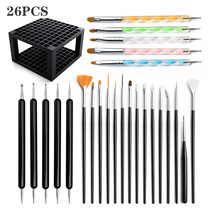 Cross-border pottery tools 26-piece set pen holder hook line pen DIY beauty figure doll clay painting brush dot drill pen
