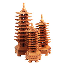 High-grade finely carved mahogany Wenchang Tower. Nine-story and thirteen-story mahogany Wenchang Tower. Exquisitely carved study room and office decoration.