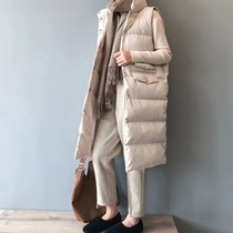 Korean style casual autumn and winter vest outer wear bread coat down jacket vest womens mid-length