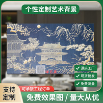 Bamboo fiber background wall Sichuan manufacturer carbon crystal plate personalized art background wall