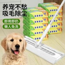 Pet household mopping wipes electrostatic dust removal cat and dog hair cleaning thickened antibacterial disposable floor wipes